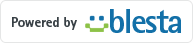 Powered by Blesta badge, color